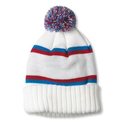 AMERICAN NEEDLE Unisex Coors Light Beer Ski Team Pillow Line Beanie Pom Cap (23012A-CRSLT-WHT) White