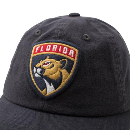 AMERICAN NEEDLE NHL Florida Panthers Hockey Team New Raglan Adjustable Baseball Hat, Navy (36672B-FLP-NVY)