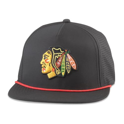 AMERICAN NEEDLE Officially Licensed NHL Hockey Buxton Pro Tech Hat, Chicago Blackhawks Performance Team Cap, 23003A, Authentic, New