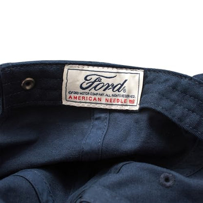 AMERICAN NEEDLE Ford Motor Co Classic Script Baseball Hat, Navy Blue, PI010A Adjustable New