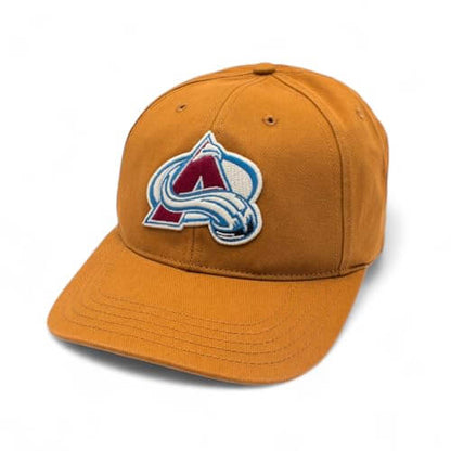 AMERICAN NEEDLE Officially Licensed NHL HEPCAT Strapback Cap, National Hockey League Colorado Avalanche Team HAT, Hazel Brown, Authentic, New