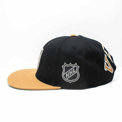 AMERICAN NEEDLE OFFICIALLLY Licensed NHL Block Letter Snapback Cap, LAS Vegas Golden Knights Hockey HAT, Authentic, New