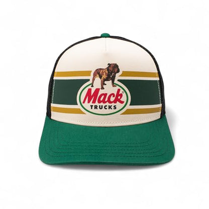 AMERICAN NEEDLE Sinclair Mack Trucks Adjustable Snapback Trucker Baseball Hat Black Ivory Emerald