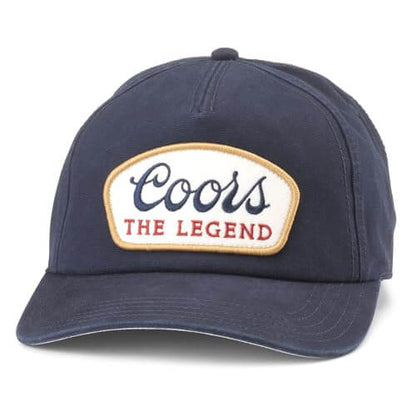 AMERICAN NEEDLE Coors Beer Brand The Legend Roscoe Adjustable Snapback Baseball Hat, Navy (24009A-COORS-NAVY)