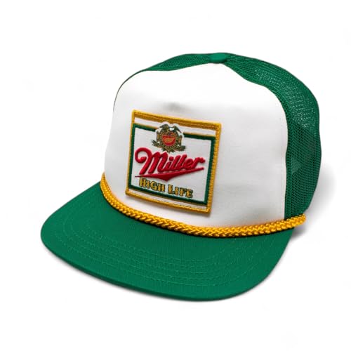 AMERICAN NEEDLE Miller High Life Beer Adjustable Snapback Baseball Hat (23008B-MHL-WHKL)