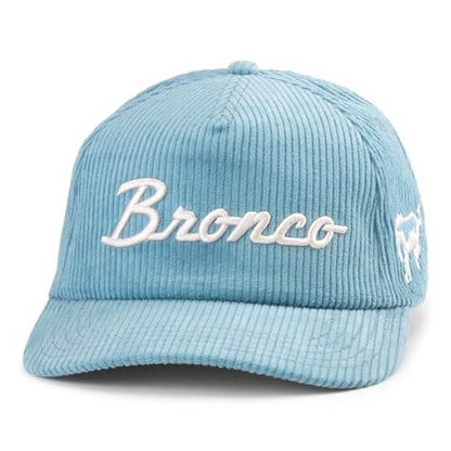 AMERICAN NEEDLE Officially Licensed Ford Bronco Balsam Corduroy Hat, Snapback Cap, Smoke Blue, Authentic New