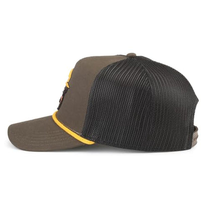 AMERICAN NEEDLE Smokey The Bear Back Country Snapback Baseball Hat, Black/Army (24008A-SMOKEY-BLAR)