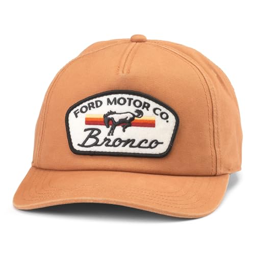 AMERICAN NEEDLE Ford Bronco Roscoe Adjustable Snapback Baseball Hat, Hazel (24009A-BRONCO-HAZ)