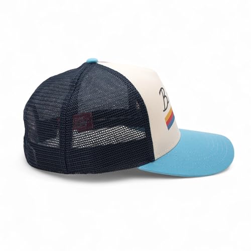 AMERICAN NEEDLE Sinclair Ford Bronco Adjustable Snapback Trucker Baseball Hat Navy Ivory Light Blue