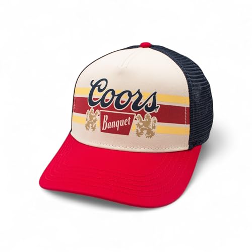 AMERICAN NEEDLE Coors Beer Sinclair Adjustable Snapback Trucker Baseball Hat Navy Ivory Red