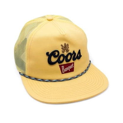 AMERICAN NEEDLE Officially Licensed COORS Beer Snapback Rope HAT, Light Yellow Authentic, New