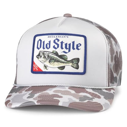 AMERICAN NEEDLE Old Style Beer Mallard Foamy Adjustable Snapback Baseball Hat, Gray (24011A-OLDS-GRAY)