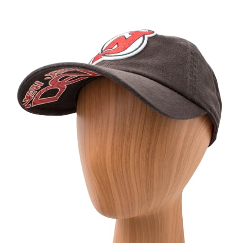 AMERICAN NEEDLE NHL New Jersey Devils Hockey Team New Raglan Adjustable Baseball Hat, Black (36672B-NJD-BLK)