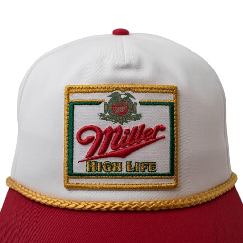 AMERICAN NEEDLE Miller High Life Beer Adjustable Snapback Baseball Hat (23008B-MHL-WHKL)