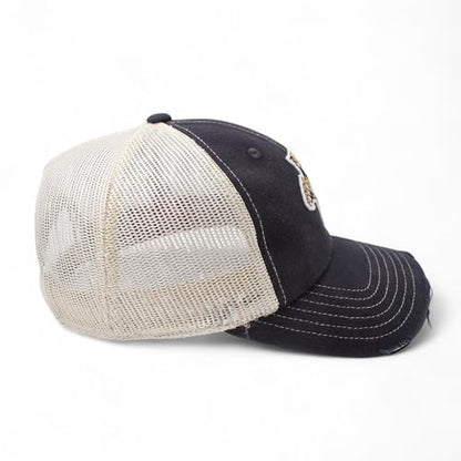 AMERICAN NEEDLE Officially Licensed NHL Hockey Orville Team Hat, Distressed, Dad Cap, Adjustable, Authentic New (Florida Panthers (Navy/Stone))