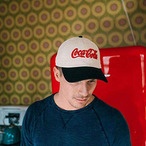 AMERICAN NEEDLE Coca-Cola United Slouch Hat Ivory Black Coke 1920A Adjustable Baseball Cap OSFA