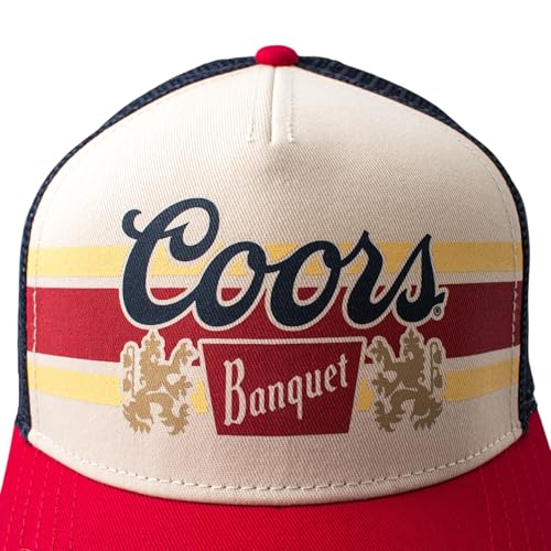 AMERICAN NEEDLE Coors Beer Sinclair Adjustable Snapback Trucker Baseball Hat Navy Ivory Red