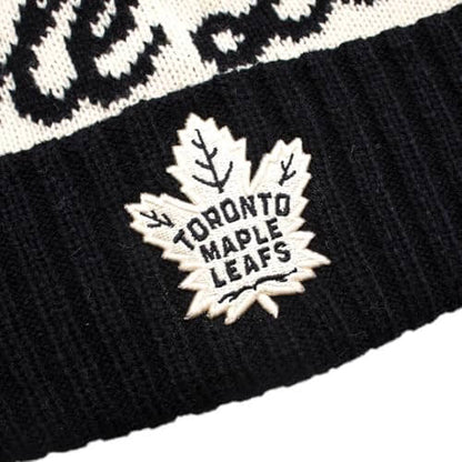 AMERICAN NEEDLE Officially Licensed NHL Adeline Pom Knit Beanie, Toronto Maple Leafs Winter Hat, Authentic, New