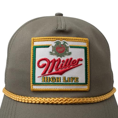 AMERICAN NEEDLE Miller High Life Beer Adjustable Snapback Baseball Hat (23008B-MHL-WHKL)