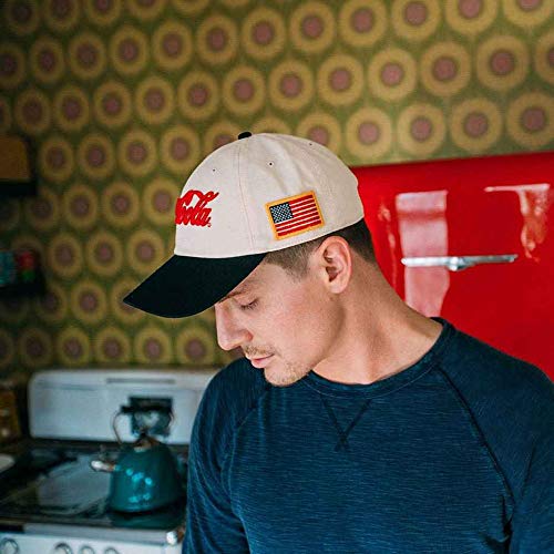 AMERICAN NEEDLE Coca-Cola United Slouch Hat Ivory Black Coke 1920A Adjustable Baseball Cap OSFA