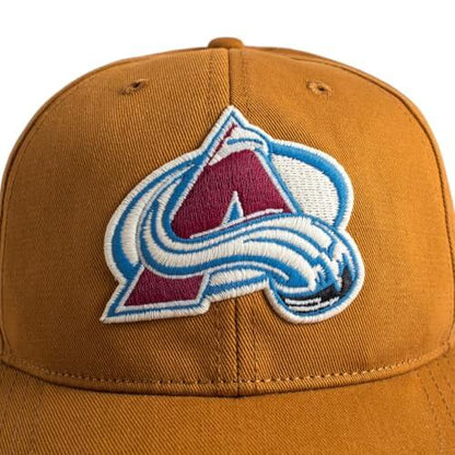 AMERICAN NEEDLE Officially Licensed NHL HEPCAT Strapback Cap, National Hockey League Colorado Avalanche Team HAT, Hazel Brown, Authentic, New