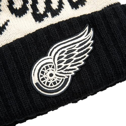 AMERICAN NEEDLE Officially Licensed NHL Adeline Pom Knit Beanie, Detroit Red Wings Winter Hat, Authentic, New