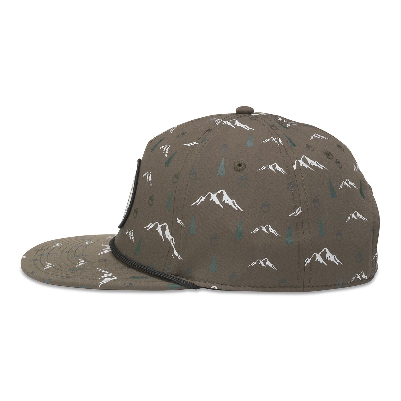 Smokey Bear Hat: Olive Snapback Rope Hat All Over Print | Vintage Hats