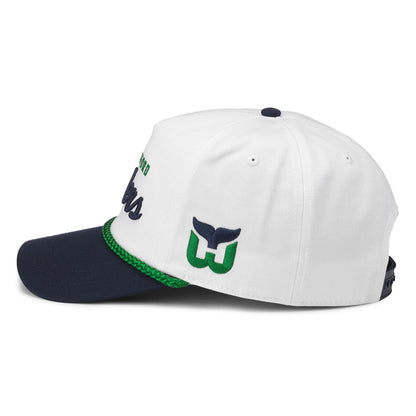 AMERICAN NEEDLE Hartford Whalers NHL Roscoe Adjustable Snapback Baseball Hat (23008A-HAW-WHNV)