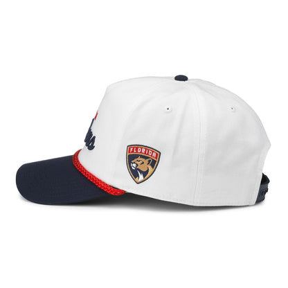 AMERICAN NEEDLE Florida Panthers NHL Roscoe Adjustable Snapback Baseball Hat (23008A-FLP-WHNV)