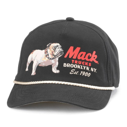 AMERICAN NEEDLE Unisex Mack Trucks Canvas Cappy Adjustable Snapback Baseball Hat (23005A-MACKT-BLK)