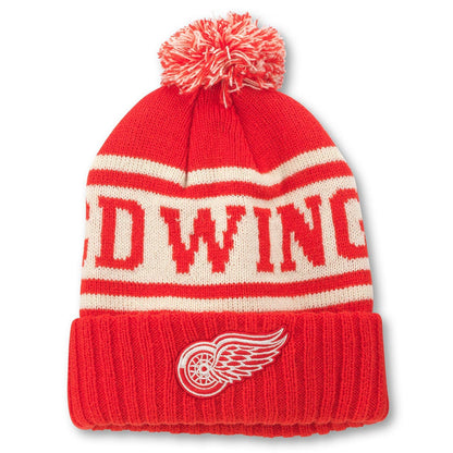 AMERICAN NEEDLE Detroit Redwings NHL Pillow Line Knit Beanie Cap (23012A-DRW-RDIV)