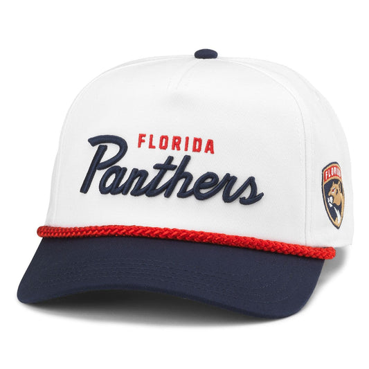 AMERICAN NEEDLE Florida Panthers NHL Roscoe Adjustable Snapback Baseball Hat (23008A-FLP-WHNV)