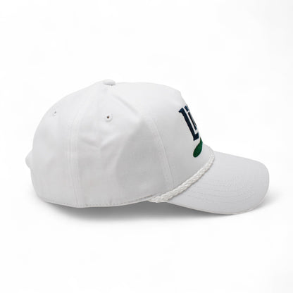 AMERICAN NEEDLE Officially Licensed Miller LITE Golf HAT, Embroidered Rope Cap, Snapback, White/Navy, Authentic, New