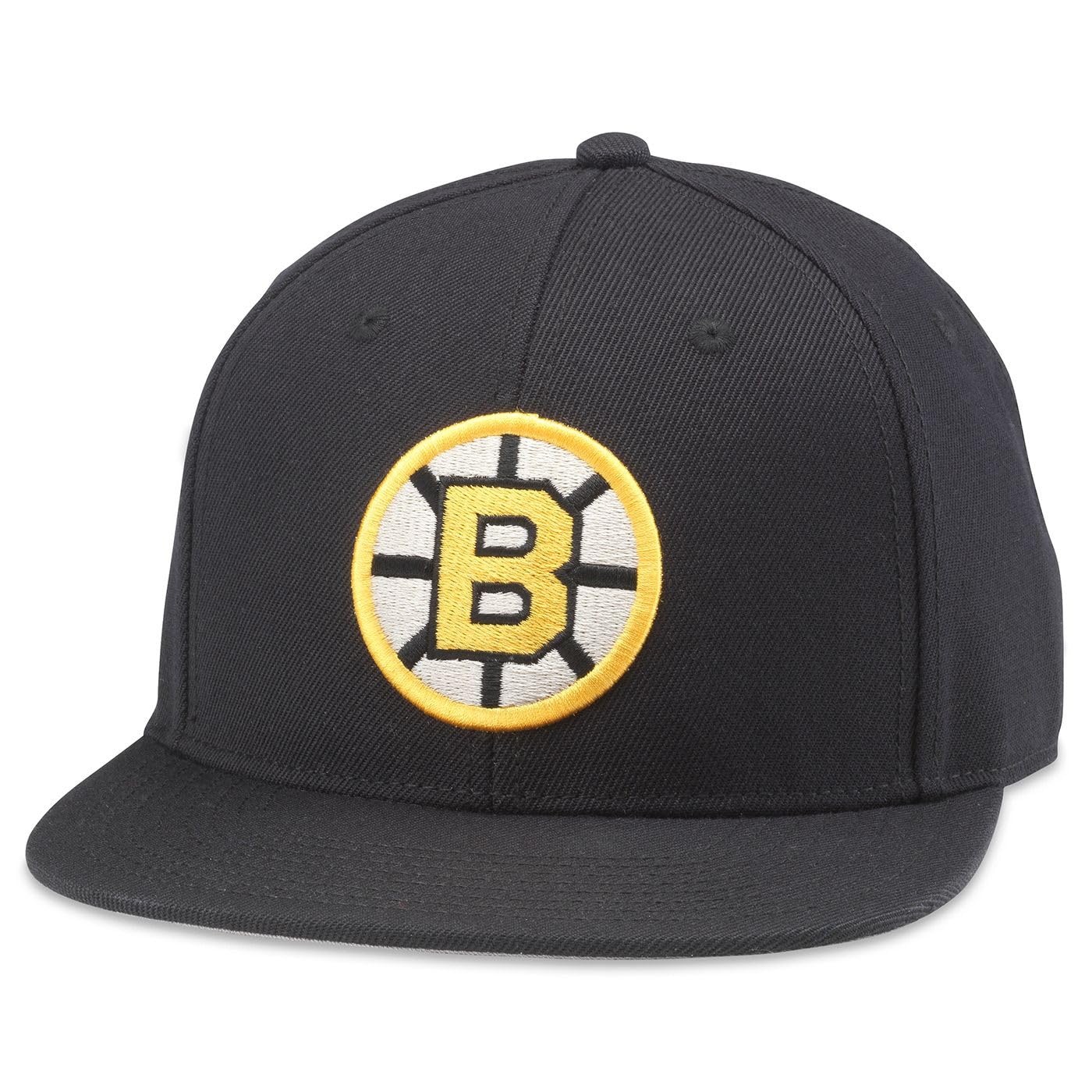 AMERICAN NEEDLE Boston Bruins Archive 400 Adjustable Snapback Baseball Hat (21006A-BBR-BLK)