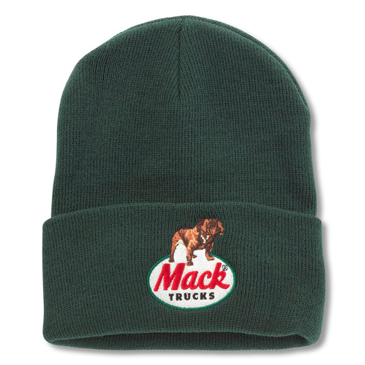 AMERICAN NEEDLE Mack Trucks Cuffed Knit Beanie,Dark Green, One Size Fits Most (Dark Green)