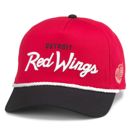 AMERICAN NEEDLE Detroit Redwings NHL Roscoe Adjustable Snapback Baseball Hat (23008A-DRW-RDBL)