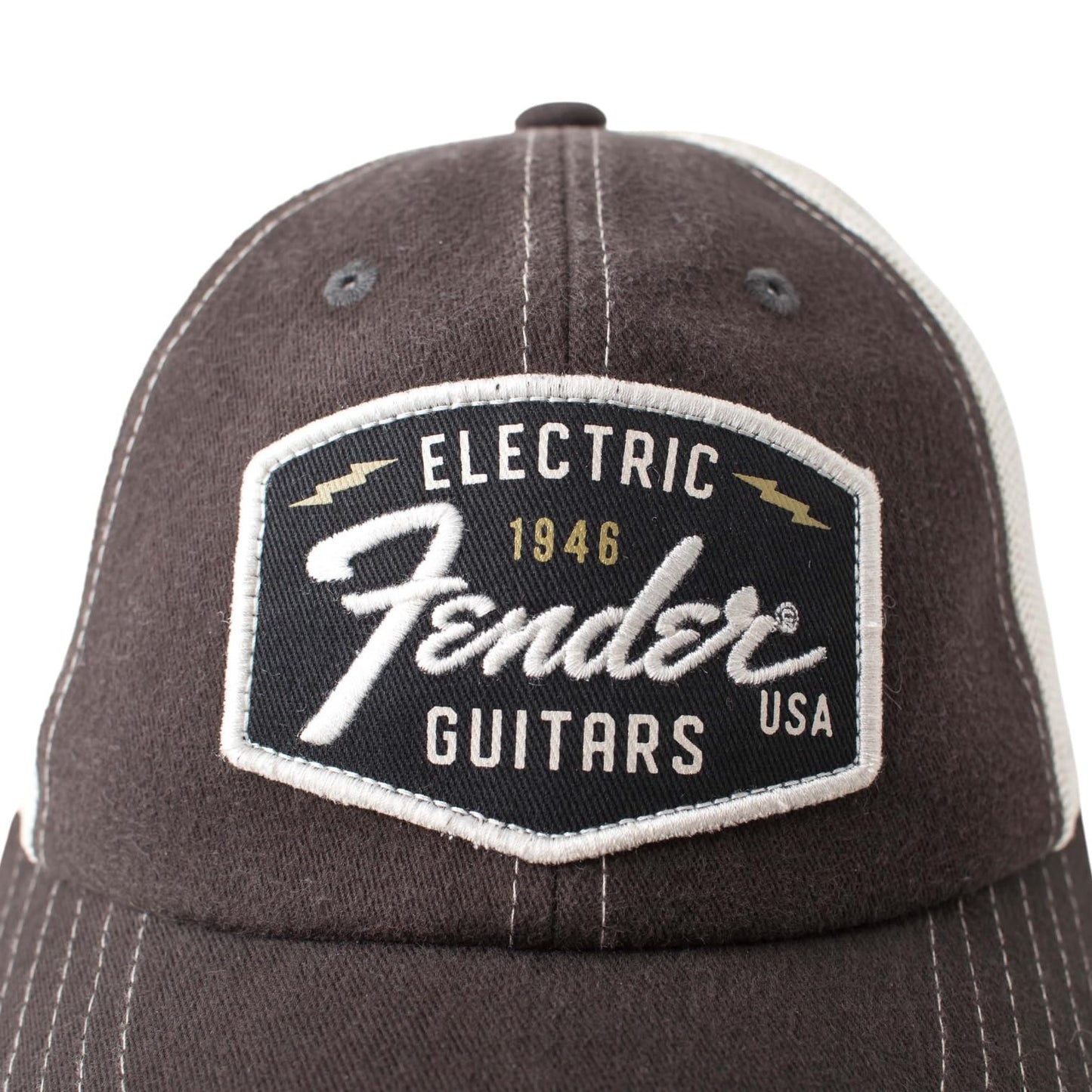 AMERICAN NEEDLE Officially Licensed Fender Guitar Distressed Orville Mesh Snapback Hat, Adjustable, New Multi