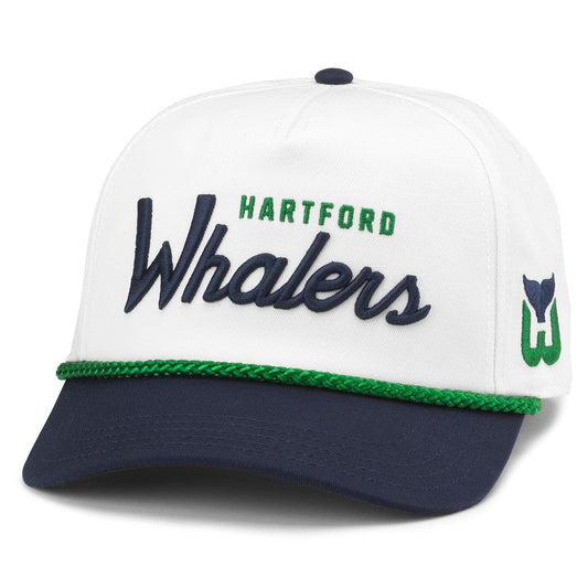 AMERICAN NEEDLE Hartford Whalers NHL Roscoe Adjustable Snapback Baseball Hat (23008A-HAW-WHNV)