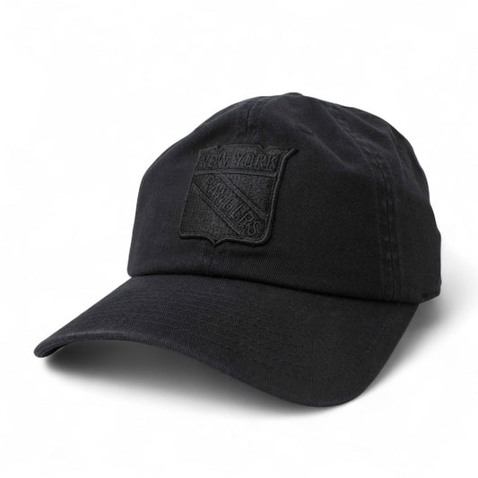 AMERICAN NEEDLE New York Rangers NHL Blue Line Tonal Adjustable Dad Cap (Black)