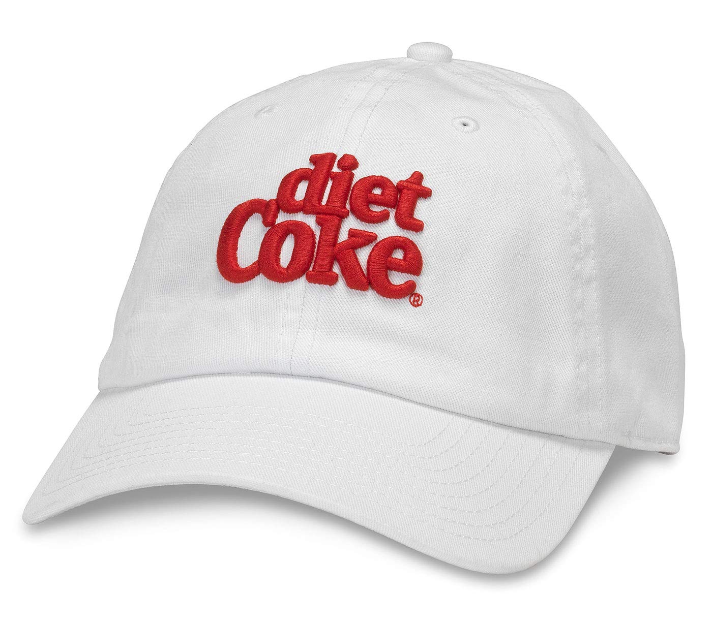 AMERICAN NEEDLE Diet Coke Ballpark Slouch Curved Brim Adjustable Hat White