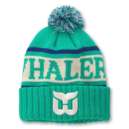 AMERICAN NEEDLE Hartford Whalers NHL Pillow Line Knit Beanie Cap (23012A-HAW-KIRO)