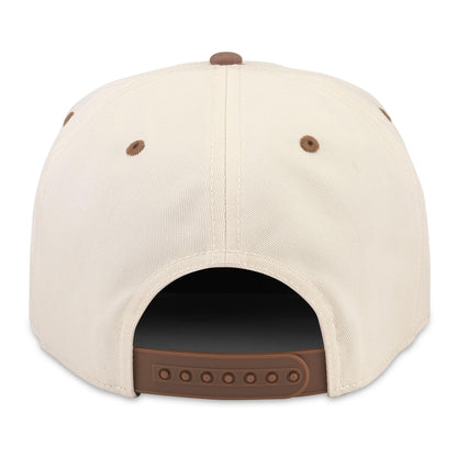 AMERICAN NEEDLE Smokey The Bear Roscoe Adjustable Snapback Baseball Hat, Ivory/Brown (23008B-SMOKEY-IVBR)