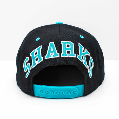AMERICAN NEEDLE OFFICIALLLY Licensed NHL Block Letter Snapback Cap, SAN Jose Sharks Hockey HAT, Authentic, New