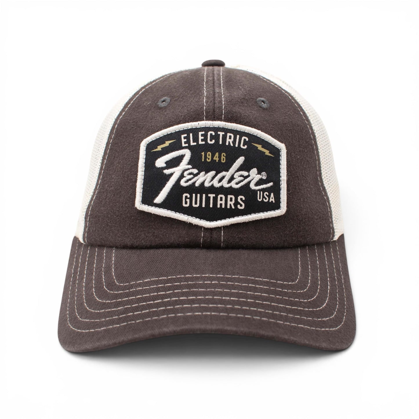 AMERICAN NEEDLE Officially Licensed Fender Guitar Distressed Orville Mesh Snapback Hat, Adjustable, New Multi