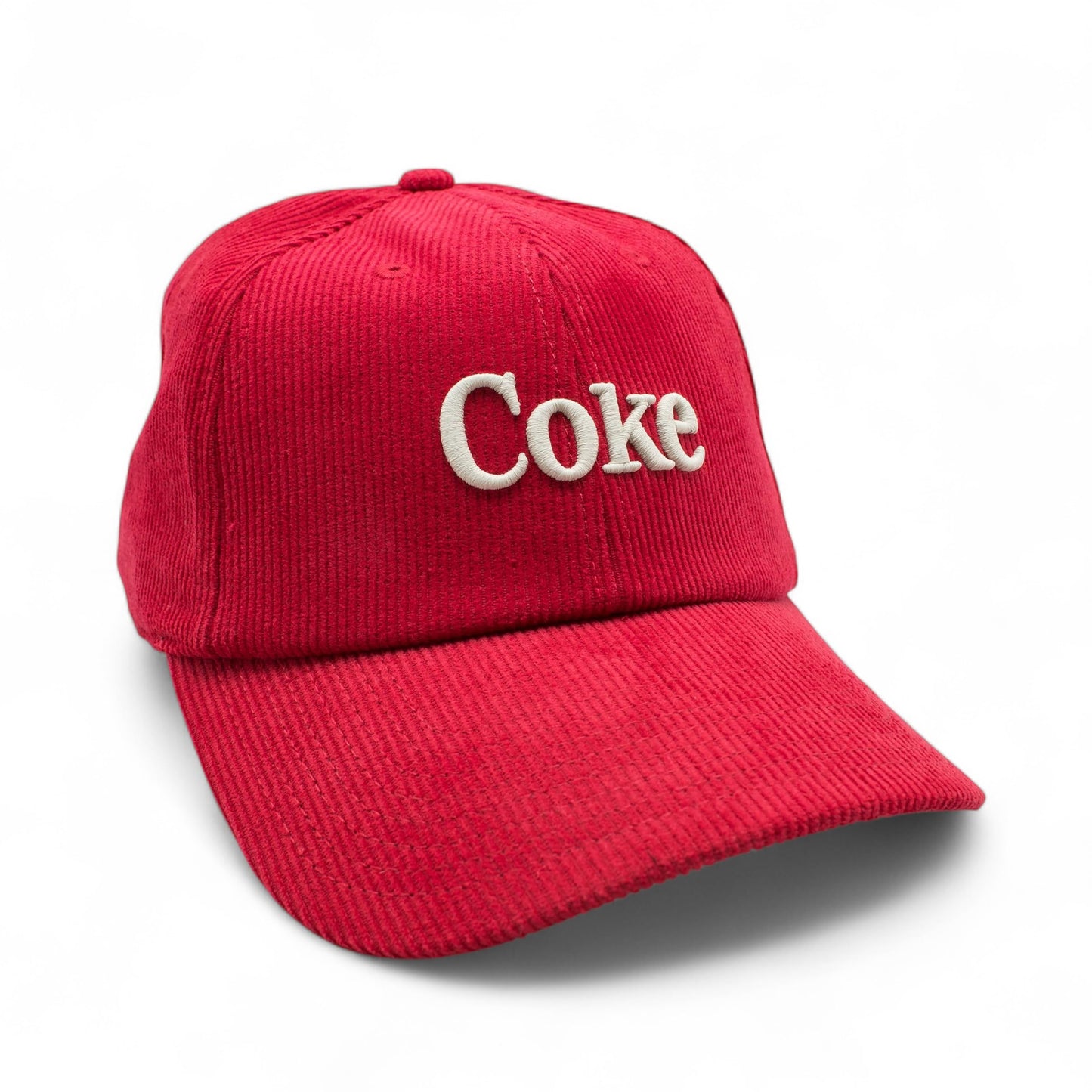AMERICAN NEEDLE Officially Licensed Coca-Cola Corduroy Hat, Coke Slouch Cap, Red, Strapback, Authentic New