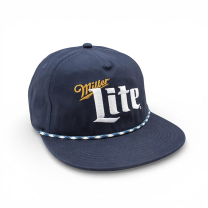 AMERICAN NEEDLE Miller Lite Beer Snapback Baseball Dad Hat Navy, Coachella Collection