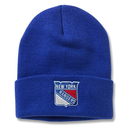 AMERICAN NEEDLE New York Rangers NHL Cuffed Knit Beanie Skull Cap HAT 21019A Royal Blue