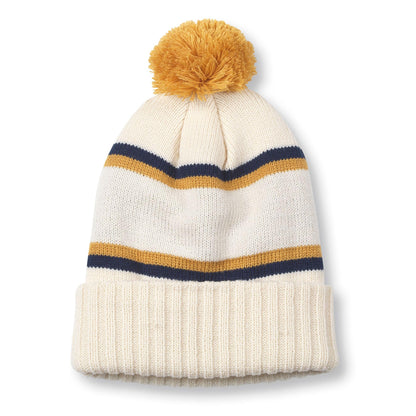 AMERICAN NEEDLE Unisex Miller Lite Beer Pillow Line Beanie Pom Cap (23012B-MLITE-IVOR) Ivory