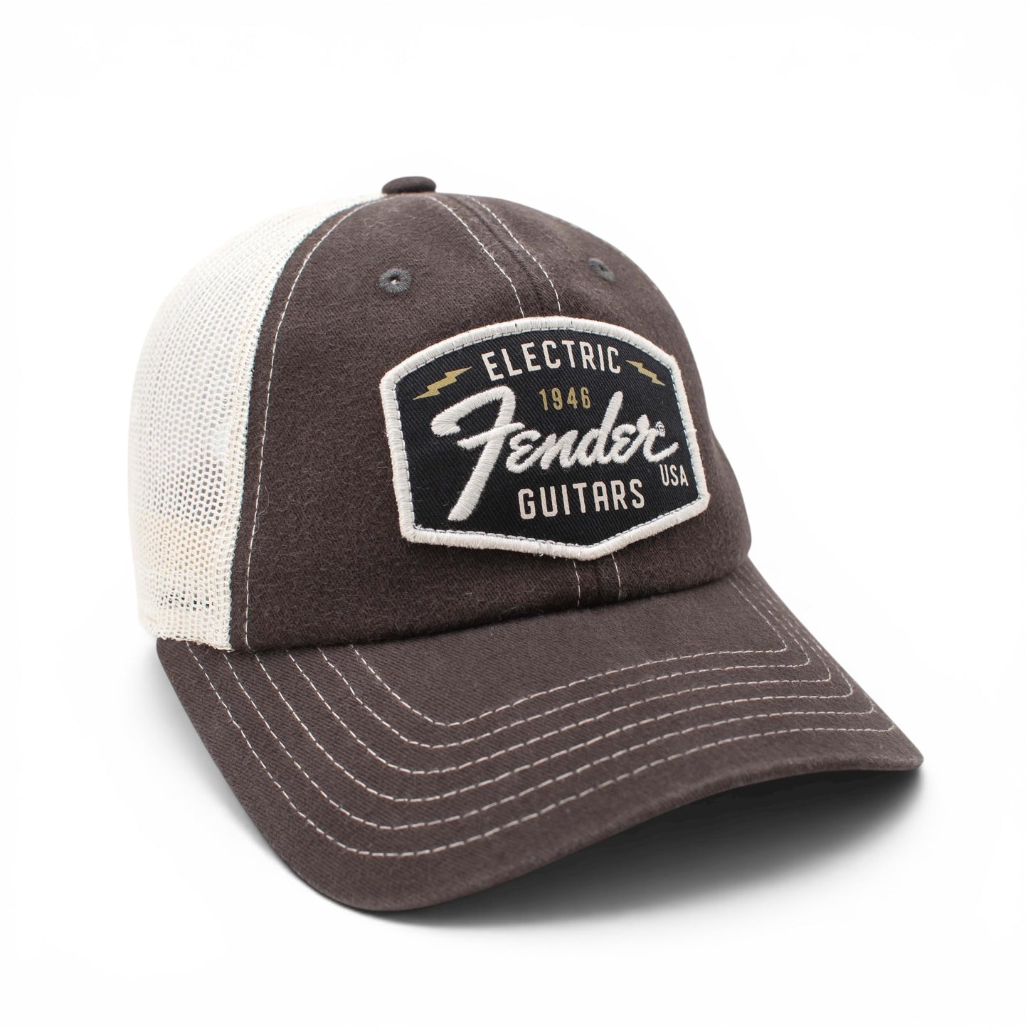 AMERICAN NEEDLE Officially Licensed Fender Guitar Distressed Orville Mesh Snapback Hat, Adjustable, New Multi