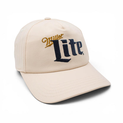 AMERICAN NEEDLE Officially Licensed Miller Lite Roscoe Snapback Adjustable Beer Hat, PI031B, Ivory White, Authentic OSFA New